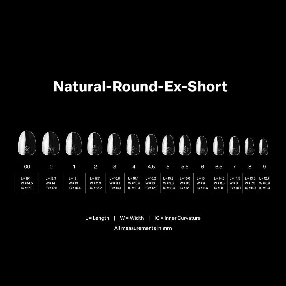 APRES GEL X NATURAL ROUND EXTRA SHORT 600 PCS