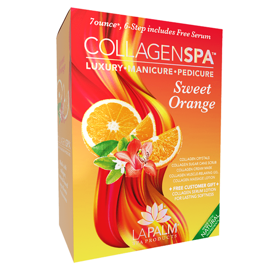 LAPALM COLLAGEN SPA 5 STEPS MANICURE + PEDICURE KIT- SWEET ORANGE