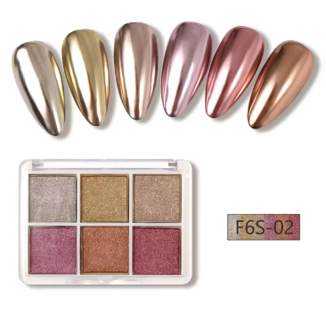 6 colors Chrome powder pack - F6S- 02