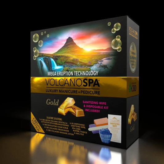 LAPALM VOLCANO SPA CBD EDITION - MANICURE + PEDICURE KIT - GOLD