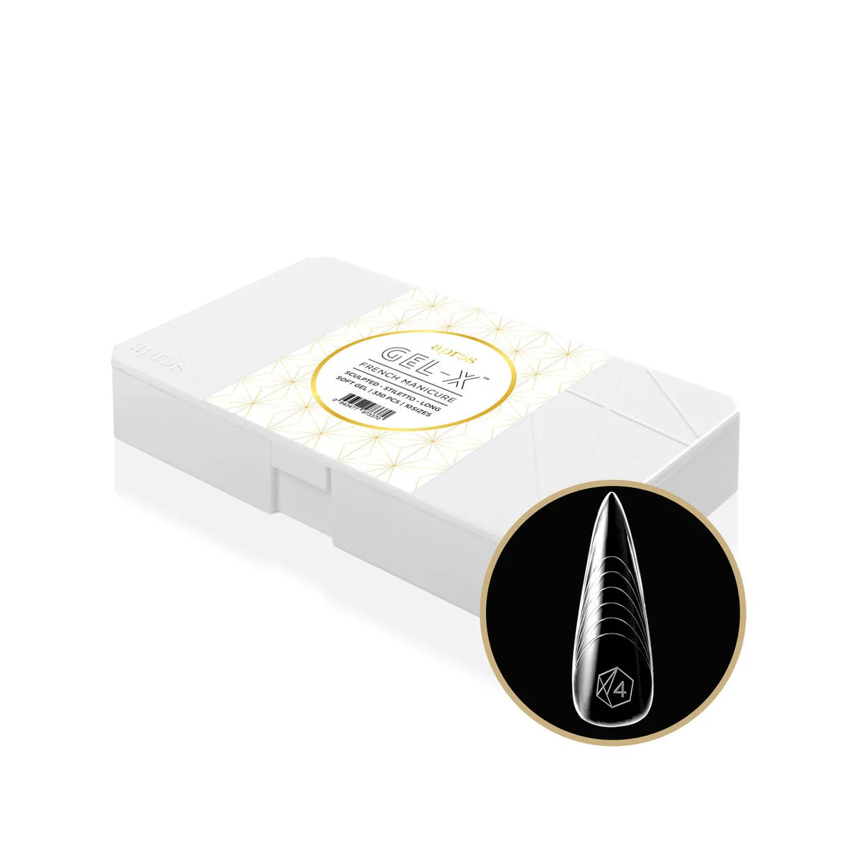 APRES GEL-X FRENCH MANICURE TIPS LONG-330 PCS/ BOX