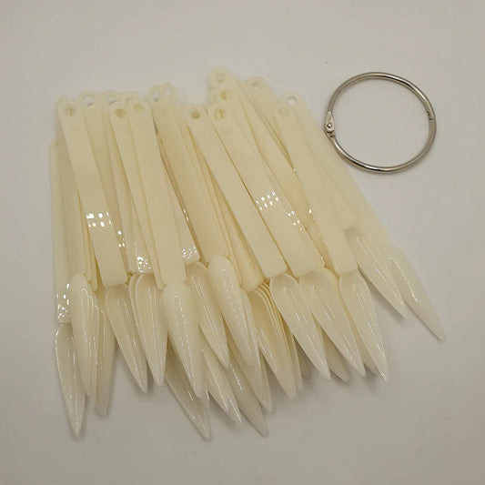 NTC- RING NAIL TIPS COLOR RING DISPLAY 50 TIPS - STILETTO