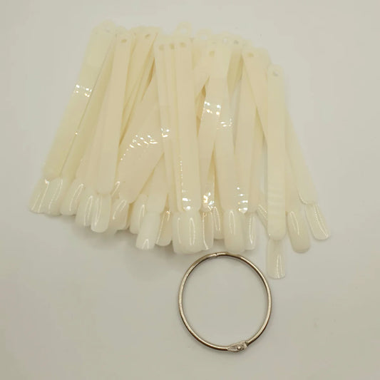 NTC - RING NAIL TIPS COLOR RING DISPLAY 50 TIPS - NATURAL