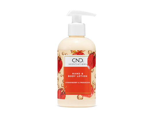 CND SCENTSATIONS LOTION STRAWBERRY & PROSECCO-LIMITED EDITION 8.3 oz